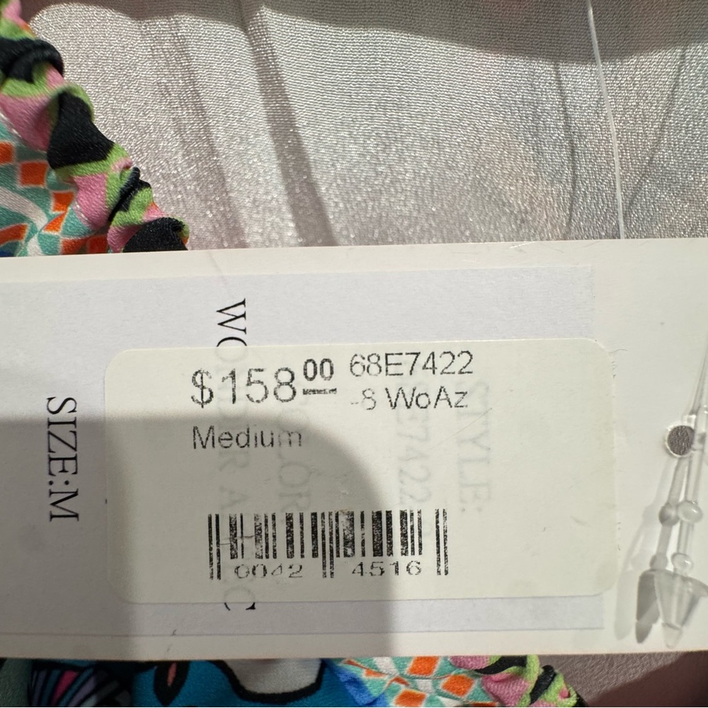 Joy Joy Medallion Print Ruffle Sleeve Dress Pockets NWT Size M Boho - Picture 7 of 9